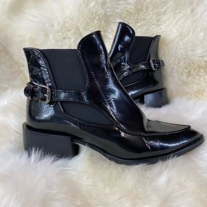 Zara woman edgy black ankle boots size 38